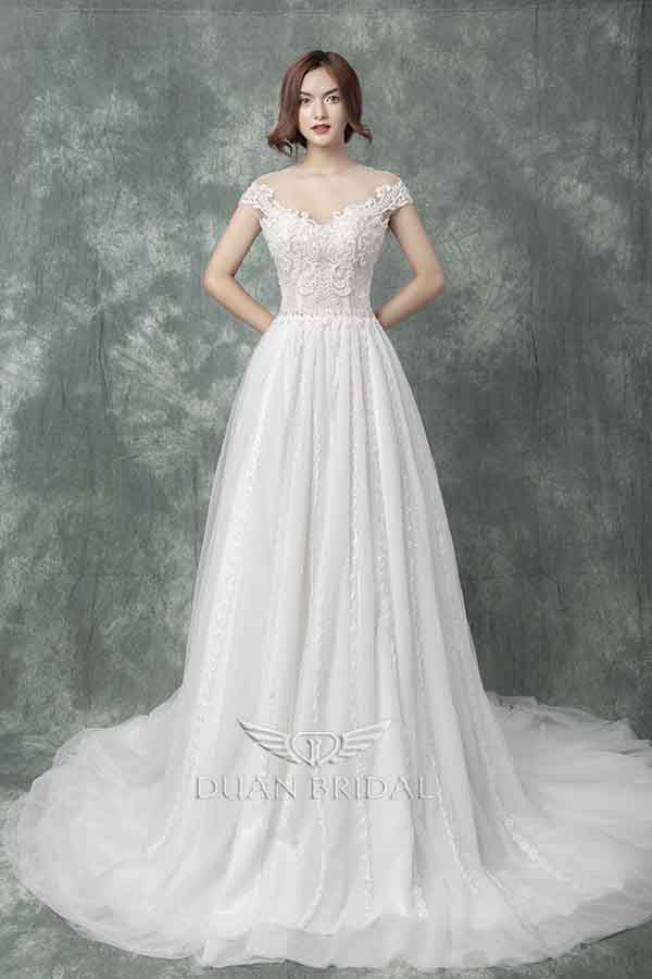 Top 100 mẫu váy cưới chữ A thanh lịch tinh tế dành cho các cô dâu
